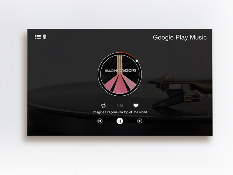 Google Play Music in 4K TV